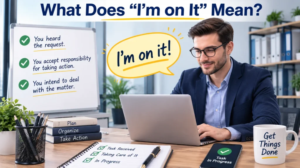 What Does “I’m on It” Mean