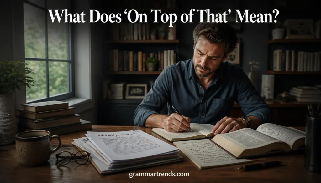 What Does “On Top of That” Mean