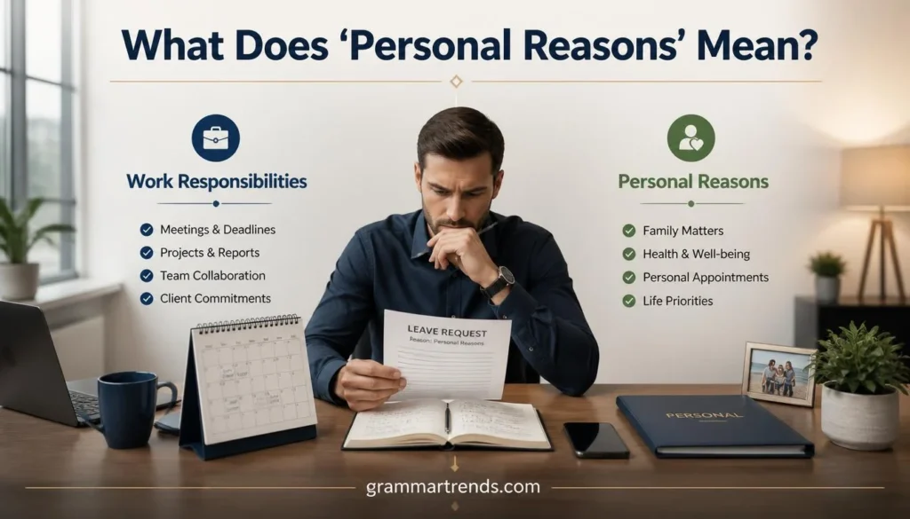What Does “Personal Reasons” Mean