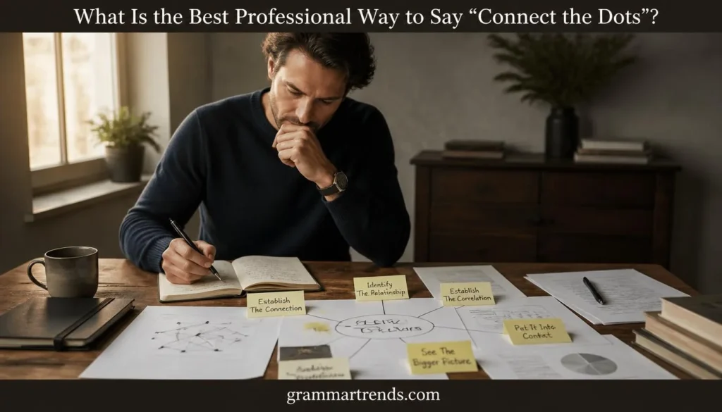 What Is the Best Professional Way to Say “Connect the Dots”
