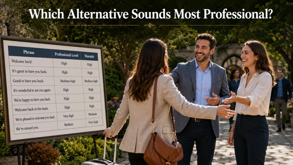 Which Alternative Sounds Most Professional